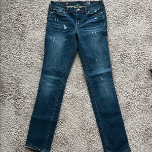 J. Crew Reid Dark Wash Blue Distressed Jeans